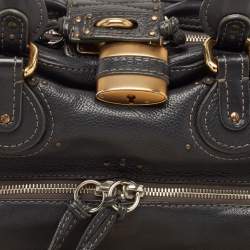 Pre Owned Chloe Navy Blue Leather Medium Paddington Satchel