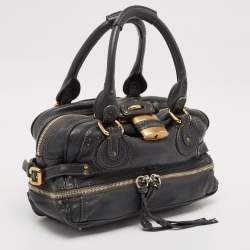 Pre Owned Chloe Navy Blue Leather Medium Paddington Satchel