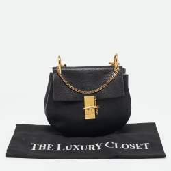 Chloe Black Leather Medium Drew Shoulder Bag