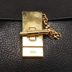 Chloe Black Leather Medium Drew Shoulder Bag