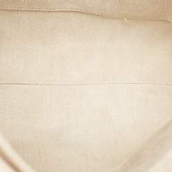Pre Owned Chloe Black/Beige Canvas Medium Woody Tote