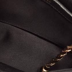 Chloe Black Satin and Patent Leather Mini Sally Shoulder Bag