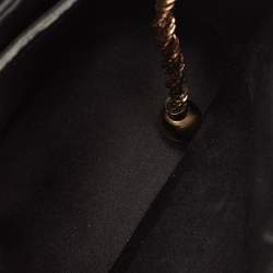 Chloe Black Satin and Patent Leather Mini Sally Shoulder Bag