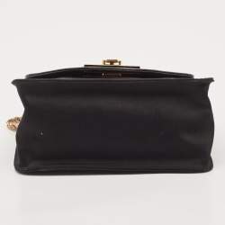 Chloe Black Satin and Patent Leather Mini Sally Shoulder Bag