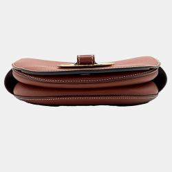 Chloe Brown Leather Dali Saddle Crossbody Bag