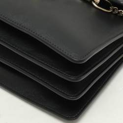 Pre Owned Chloé Black Leather and Suede Small Faye Shoulder Bag