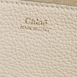 Chloe Light Beige Leather Medium Drew Shoulder Bag