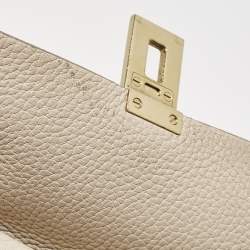 Chloe Light Beige Leather Medium Drew Shoulder Bag