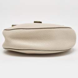 Chloe Light Beige Leather Medium Drew Shoulder Bag