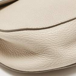 Chloe Light Beige Leather Medium Drew Shoulder Bag