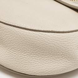 Chloe Light Beige Leather Medium Drew Shoulder Bag