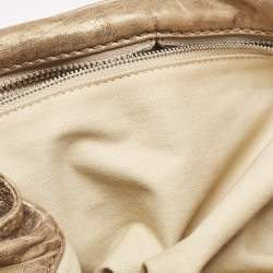 Pre Owned Chloe Gold Leather Medium Paddington Satchel