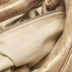 Pre Owned Chloe Gold Leather Medium Paddington Satchel