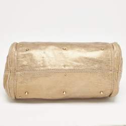 Pre Owned Chloe Gold Leather Medium Paddington Satchel