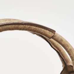 Pre Owned Chloe Gold Leather Medium Paddington Satchel