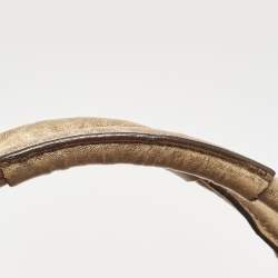 Pre Owned Chloe Gold Leather Medium Paddington Satchel