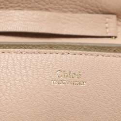 Chloe Peach Leather Nano Drew Shoulder Bag