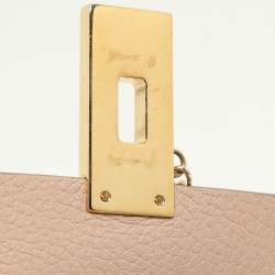 Chloe Peach Leather Nano Drew Shoulder Bag