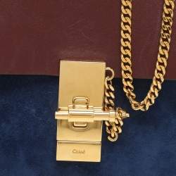 Pre Owned Chloe Dark Brown/Blue Leather and Suede Small Drew Shoulder Bag