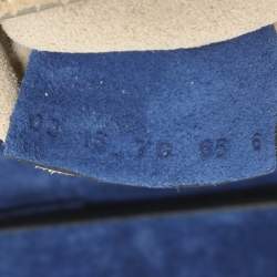 Pre Owned Chloe Dark Brown/Blue Leather and Suede Small Drew Shoulder Bag