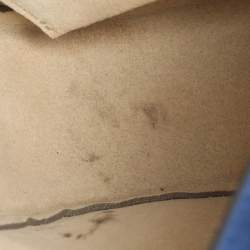 Pre Owned Chloe Dark Brown/Blue Leather and Suede Small Drew Shoulder Bag