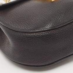 Chloé Black Leather Mini Drew Chian Shoulder Bag