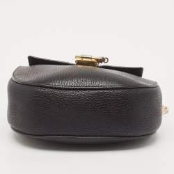 Chloé Black Leather Mini Drew Chian Shoulder Bag