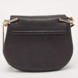 Chloé Black Leather Mini Drew Chian Shoulder Bag