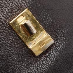Chloé Black Leather Mini Drew Chian Shoulder Bag