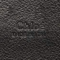 Chloe Black/Multicolor Cashmere and Leather Large Edith Satchel