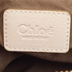 Chloe Off White Grained Leather Marcie Shoulder Bag