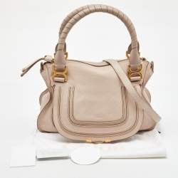 Chloe Off White Grained Leather Marcie Shoulder Bag