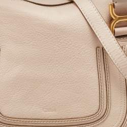 Chloe Off White Grained Leather Marcie Shoulder Bag