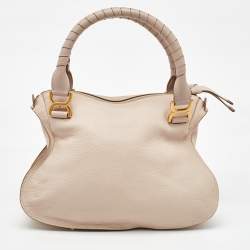 Chloe Off White Grained Leather Marcie Shoulder Bag