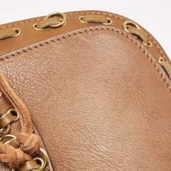 Chloe Brown Leather Small Hudson Fringe Shoulder Bag