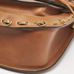 Chloe Brown Leather Small Hudson Fringe Shoulder Bag