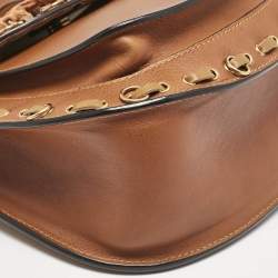 Chloe Brown Leather Small Hudson Fringe Shoulder Bag