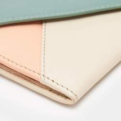 Chloe Multicolor Leather Envelope Continental Wallet