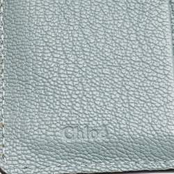 Chloe Light Blue Leather Elsie Compact Wallet