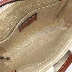 Chloe Beige Fabric Woody Mini Bag