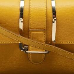 Pre Owned Chloe Yellow Leather Bronte Crossbody Bag