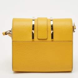 Pre Owned Chloe Yellow Leather Bronte Crossbody Bag