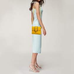 Pre Owned Chloe Yellow Leather Bronte Crossbody Bag