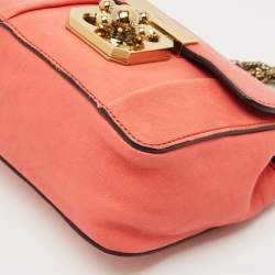 Chloe Coral Pink Leather Mini Elsie Crossbody Bag