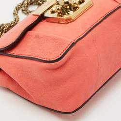 Chloe Coral Pink Leather Mini Elsie Crossbody Bag