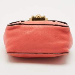Chloe Coral Pink Leather Mini Elsie Crossbody Bag