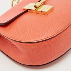 Chloe Red Leather Small Drew Shoulder Bag