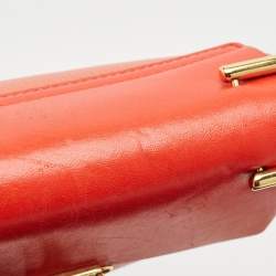 Chloe Red Leather Small Drew Shoulder Bag