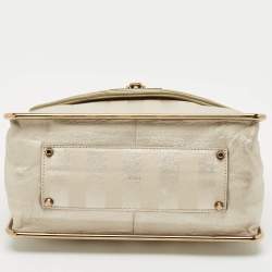 Chloe Metallic Striped Leather Medium Crystal Sally Flap Shoulder Bag