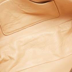 Pre Owned Chloe Black Leather Crystals Bow Clutch